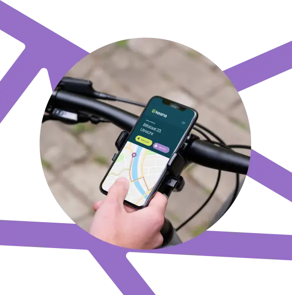 Mobile Phone Navigator on Bicycle